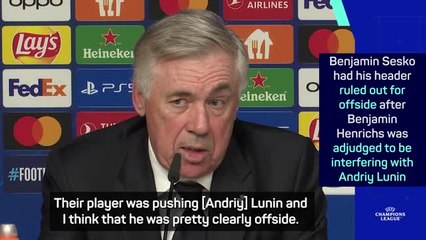 Download Video: RB Leipzig deserved their goal to be ruled out - Ancelotti