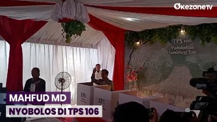 Momen Mahfud MD Nyoblos di TPS 10 Maguwoharjo Yogyakarta