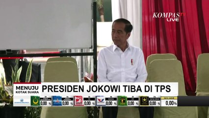 Suasana Ketika Presiden Jokowi dan Ibu Iriana Nyoblos di TPS 10 Gambir