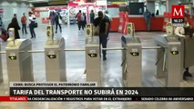 La tarifa del transporte no subirá en 2024; afirma Martí Batres