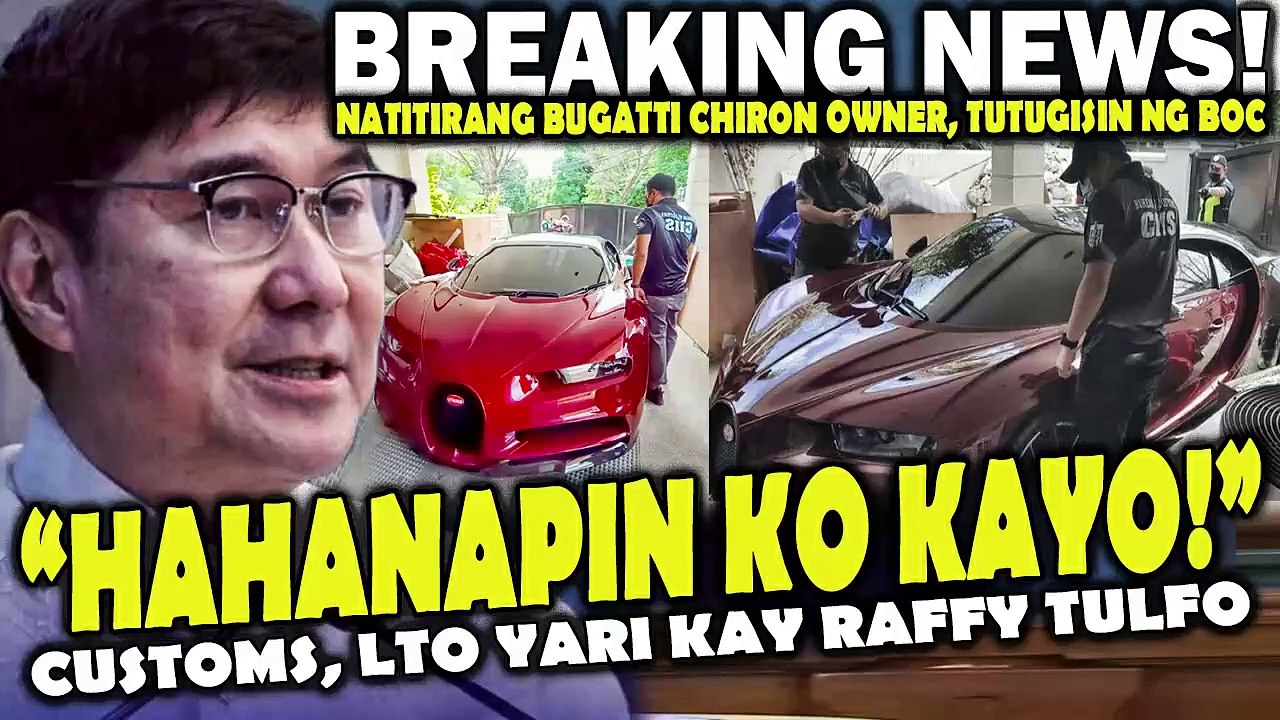 Yari na naman ang customs! May-ari ng Bugatti Chiron binulgar ni Tulfo.