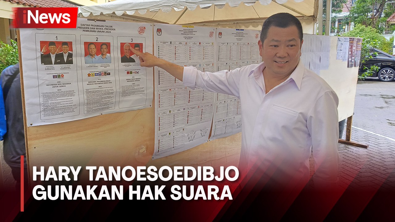 Hari Pemilihan, Hary Tanoesoedibjo Nyoblos di TPS 02 Rawa Barat