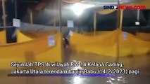 Banjir Merendam sejumlah TPS di RW 14 Kelapa Gading, Pencoblosan Ditunda