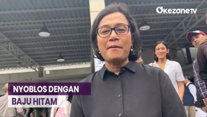 Sri Mulyani Berbaju Hitam saat Nyoblos, Wartawan Nyeletuk: Nggak Lagi Berkabung Kan Bu?