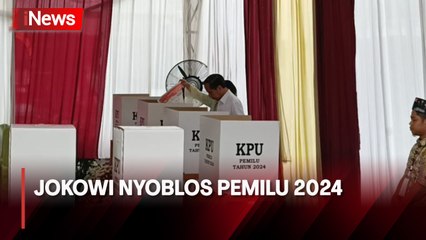 Detik-Detik Presiden Jokowi Bersama Iriana Nyoblos Pemilu 2024