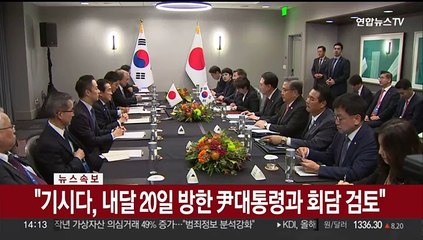 [속보] "기시다, 내달 20일 방한 尹대통령과 회담 검토"