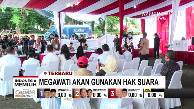 Megawati Bersama Puan Nyoblos di Kebagusan, Hingga Gibran Rakabuming Nyoblos Pemilu 2024 di Solo