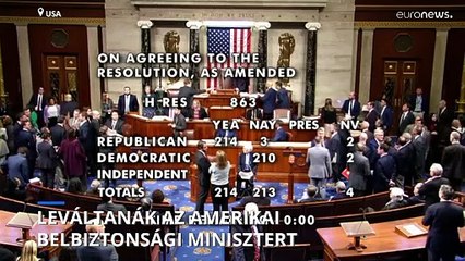 Leváltanák az amerikai belbiztonsági minisztert, megindult az eljárás ellene