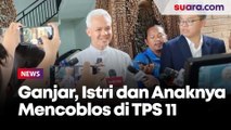 Ganjar Bersama Istri dan Anaknya Mencoblos di TPS 11