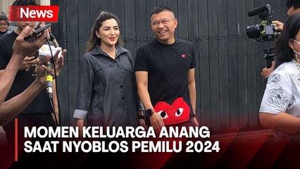 Kekompakan Keluarga Anang Hermansyah saat Nyoblos Pemilu 2024 di Depok