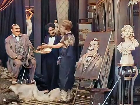 #CharlieChaplin - Face on the Barroom Floor (1914) | Colorized & Restored Comedy