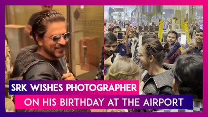 Shah Rukh Khan Wishes Photographer On His Birthday At The Airport, Admirer Kisses Actor’s Hand