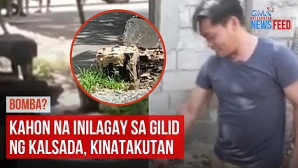 Video herunterladen: Bomba? – Kahon na inilagay sa gilid ng kalsada, kinatakutan | GMA Integrated Newsfeed