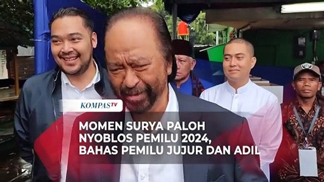 Detik-Detik Surya Paloh Nyoblos Pemilu 2024, Bahas Pemilu Jujur dan Adil