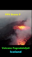 Erupting Volcano Fagradalsfjall Iceland FPV Drone Flyover
