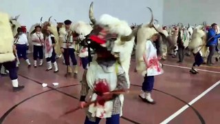 La danza de los Momotxorros en el carnaval de Alsasua
