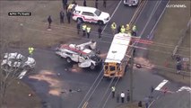 فيديو: عشرة جرحى في حادث اصطدام شاحنة بحافلة مدرسية في أمريكا