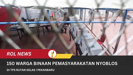 150 Warga Binaan Pemasyarakatan Nyoblos Di TPS Rutan Kelas I Pekanbaru