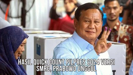 Hasil Quick Count Pilpres 2024 Versi SMRC. Paslon Prabowo-Gibran Unggul Raih 58,26%
