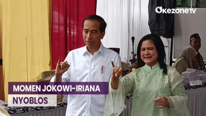 Presiden Jokowi Bersama Iriana Nyoblos di TPS Gambir