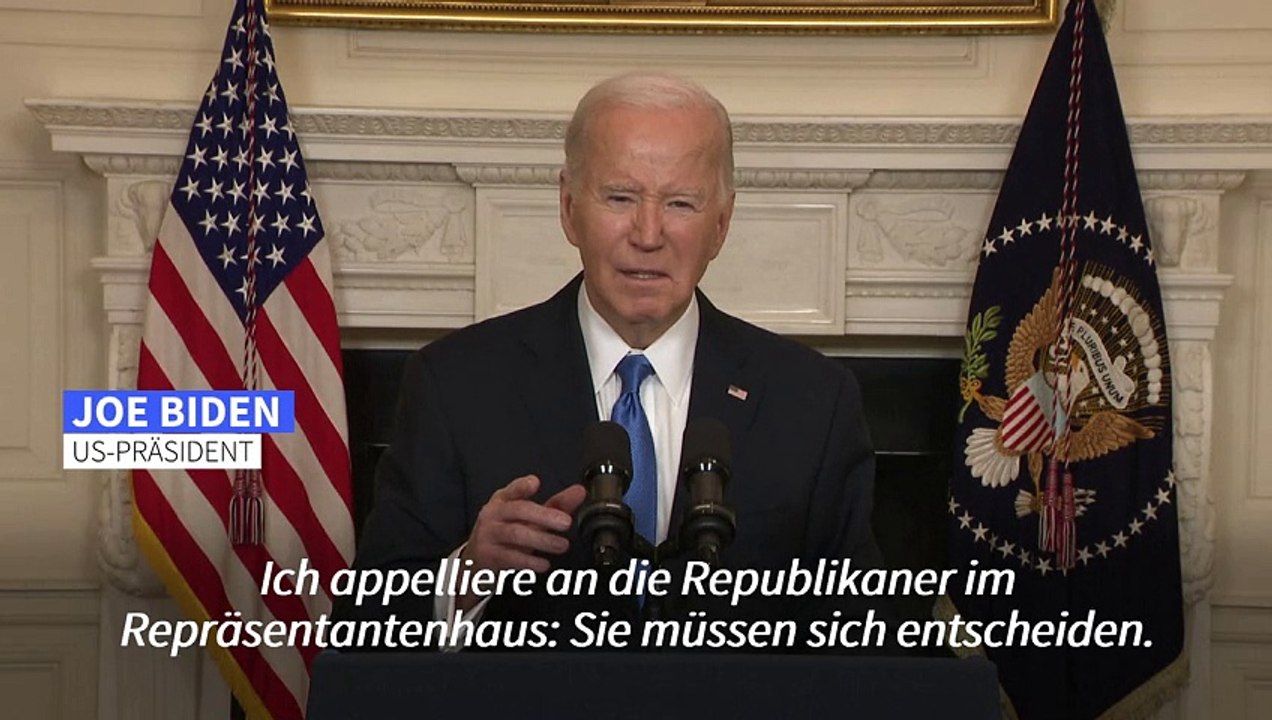 Ukraine-Hilfen: Biden appelliert an US-Republikaner