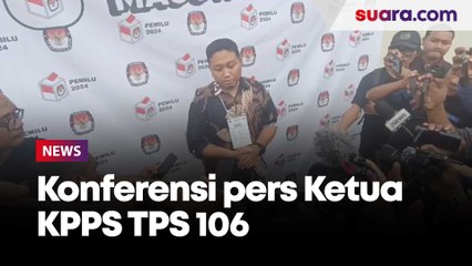 Konferensi Pers Ketua KPPS TPS 106, Lokasi Pemungutan Suara Mahfud MD