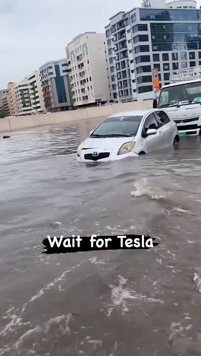 Tesla Flooded in UAE