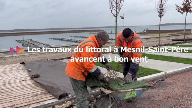 Les travaux du littoral à Mesnil-Saint-Père avancent à bon vent