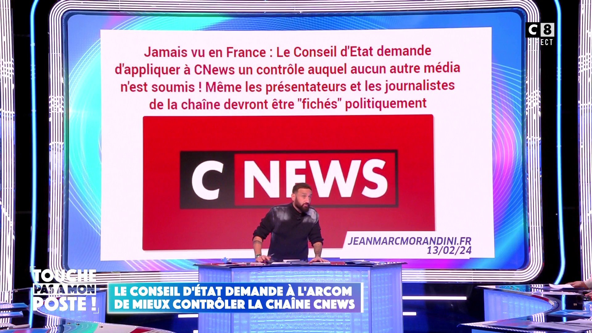 Le Conseil d'Etat demande à l'ARCOM de mieux contrôler la chaine CNews :  Cyril Hanouna réagit - Vidéo Dailymotion