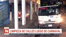 Limpieza de calles del centro de la ciudad