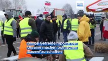 Polnische Bauern blockieren wieder ukrainische Grenzübergänge