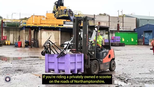 What could happen to your privately owned e-scooter if it is confiscated by Northamptonshire Police