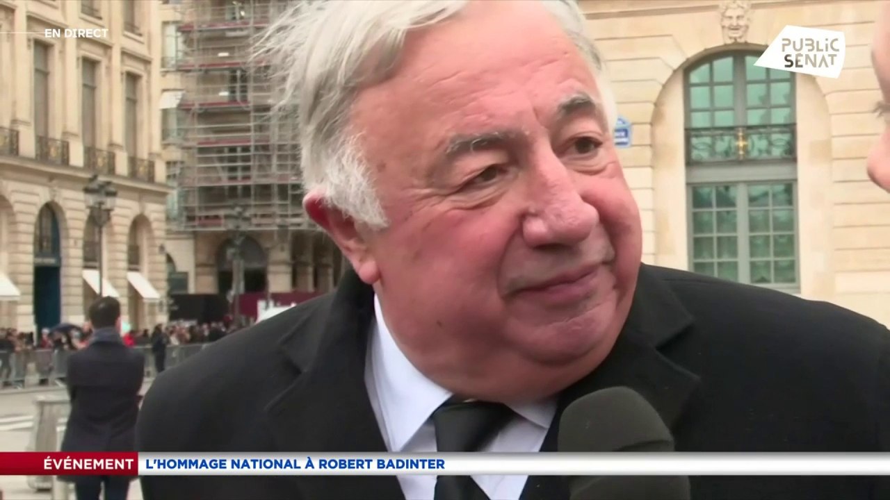 Hommage à Robert Badinter : "L'homme qui a défini son regard sur le Parlement" selon Gérard Larcher