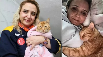 Antalya'da kediyi sel sularından kurtaran AFAD gönüllüsü yaşadıklarını anlattı