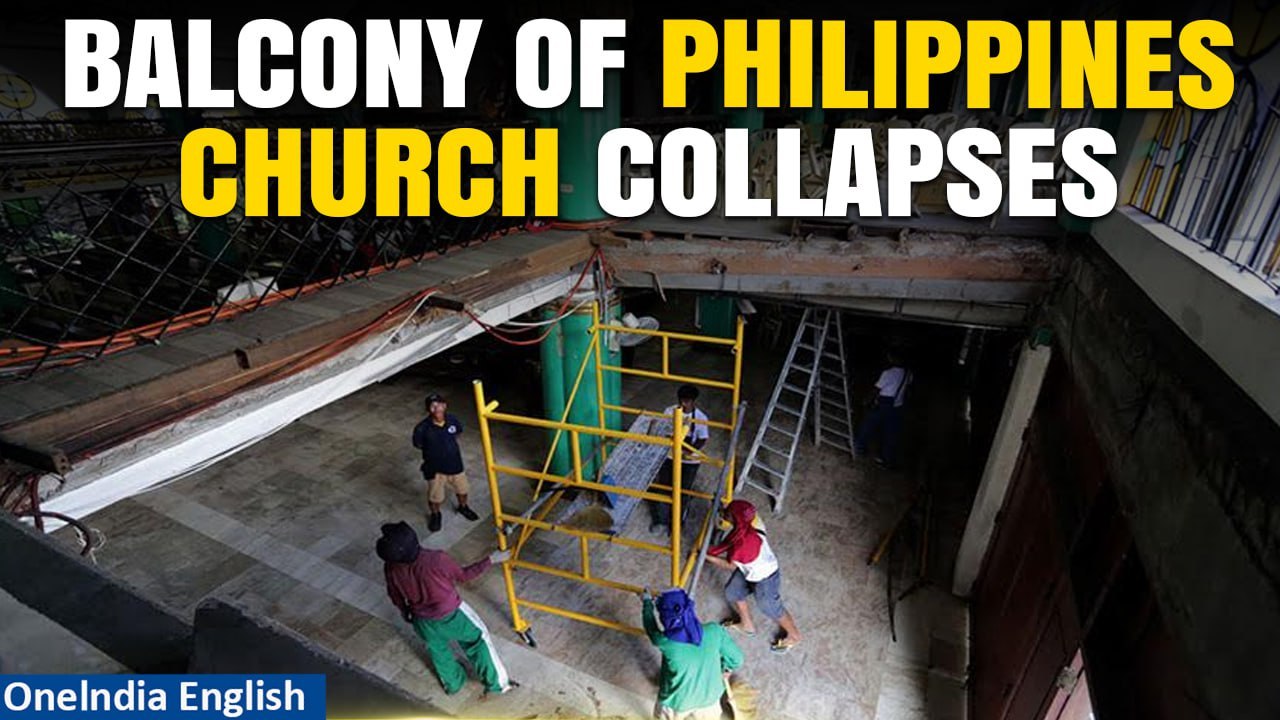 Philippines: Church balcony falls during prayer...