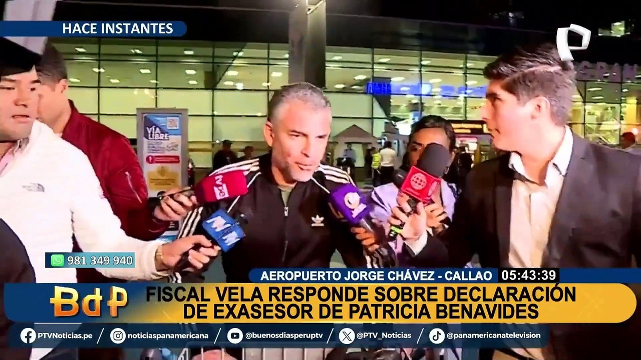 Fiscal Vela responde sobre declaraciones del exasesor de patricia Benavides a su llegada al Aeropuerto Jorge Chávez