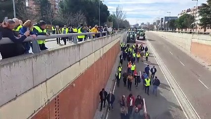 Un millar de tractores y cientos de personas protagonizan la protesta del campo en Valladolid