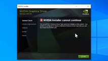 How To Fix NVIDIA Installer Cannot Continue Error in Windows 11 / 10 / 8 / 7