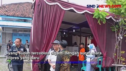 Wanita Histeris Usai Surat Suara Pilpresnya Sudah Tercoblos di TPS 01 di Tegal