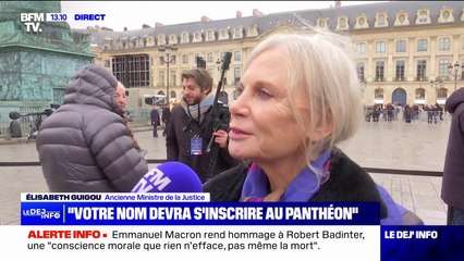 Hommage à Robert Badinter: "C'était une cérémonie qui ressemblait à l'homme qu'il était" affirme Élisabeth Guigou, ancienne ministre de la Justice