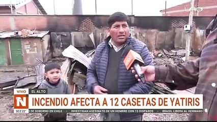 Casetas incendiadas
