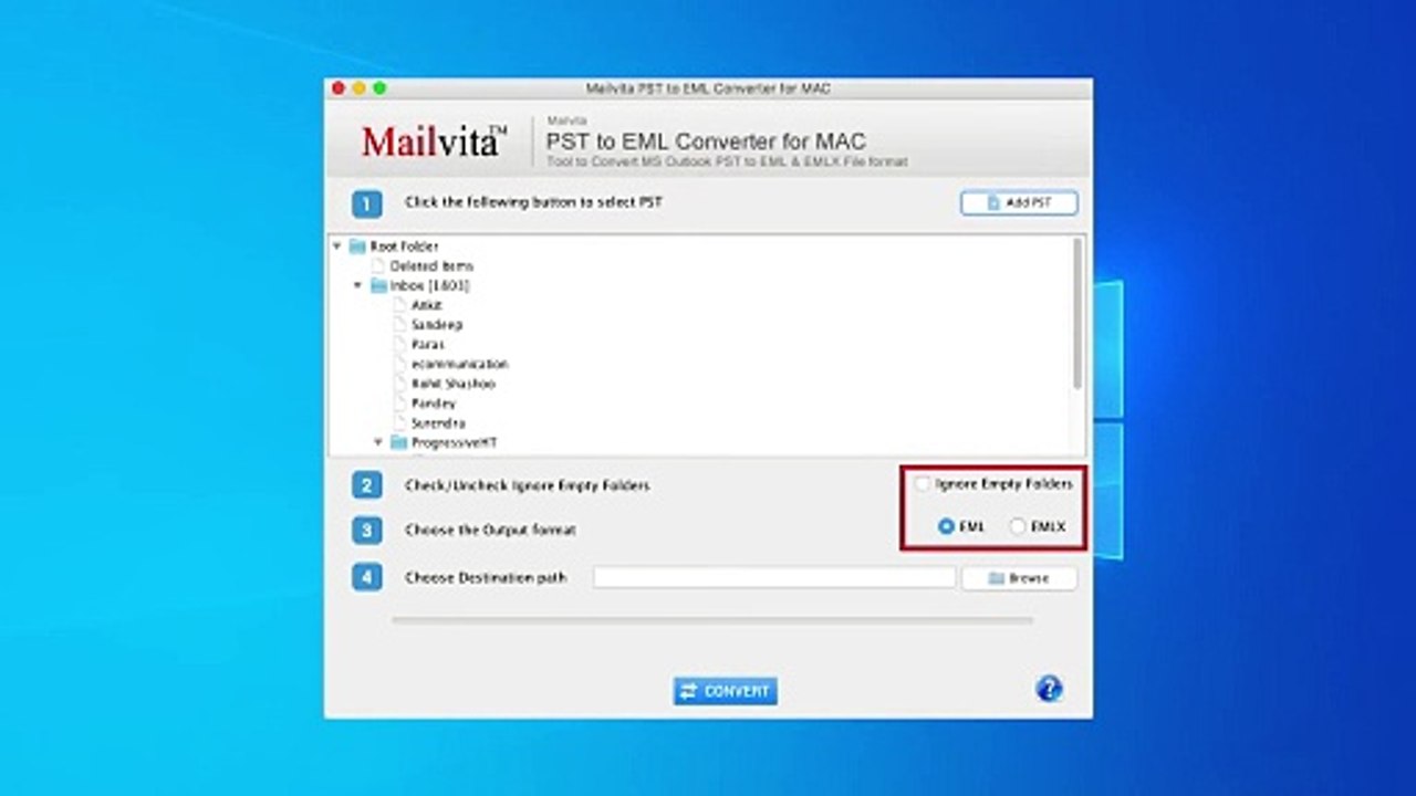 Convert PST Files to EML format without Trouble on Mac and Win OS - Mailvita Software