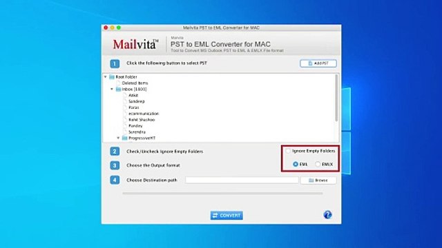 Convert PST Files to EML format without Trouble on Mac and Win OS - Mailvita Software