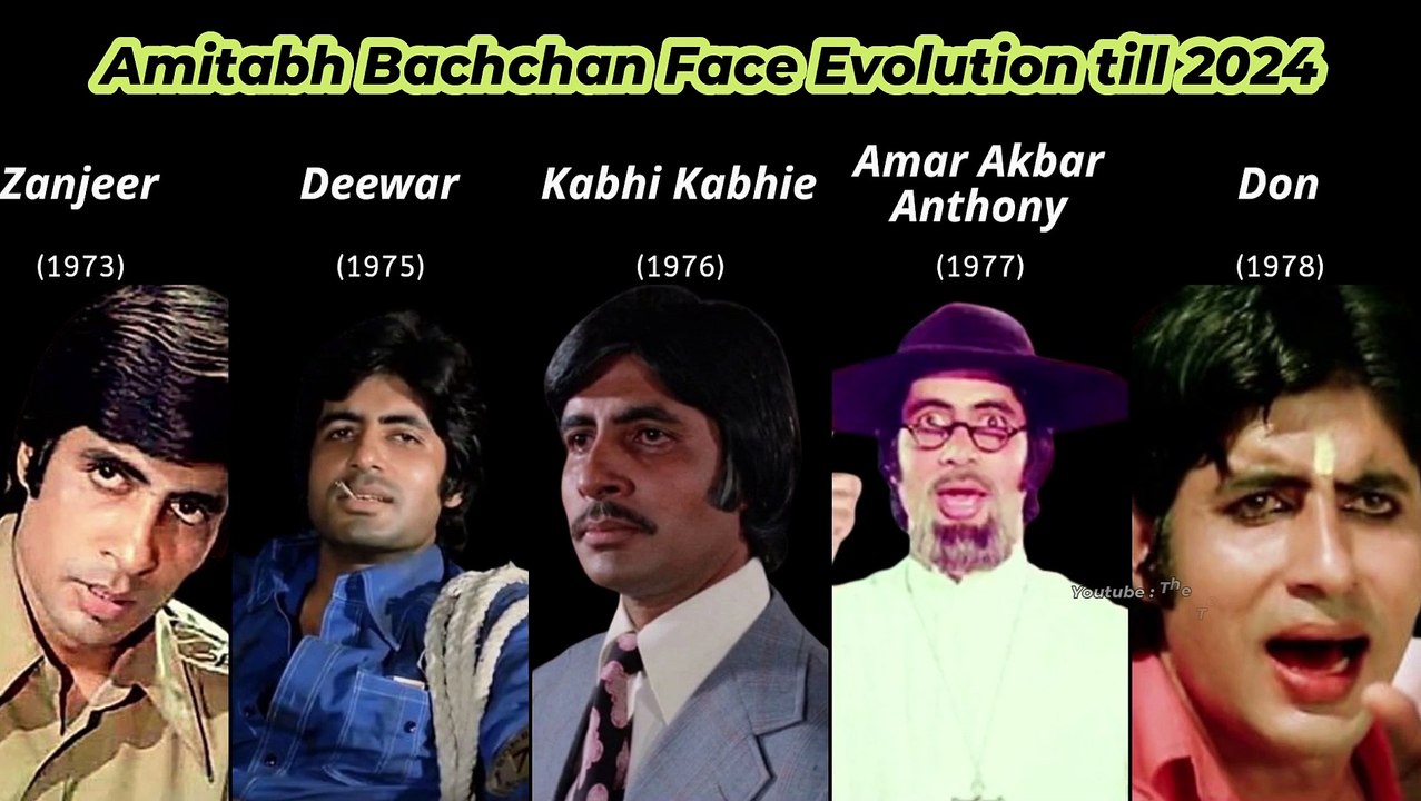 Amitabh Bachchan Face Evolution