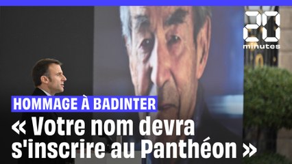 Macron sur Badinter : « Votre nom devra s'inscrire au Panthéon » #shorts