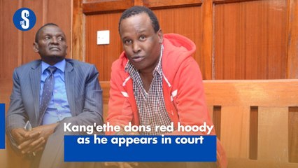 Kange'the dons red hoody as he appears in court
