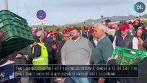 Los agricultores andaluces vuelven a volcar la carga de tomates de un camión procedente de Marruecos