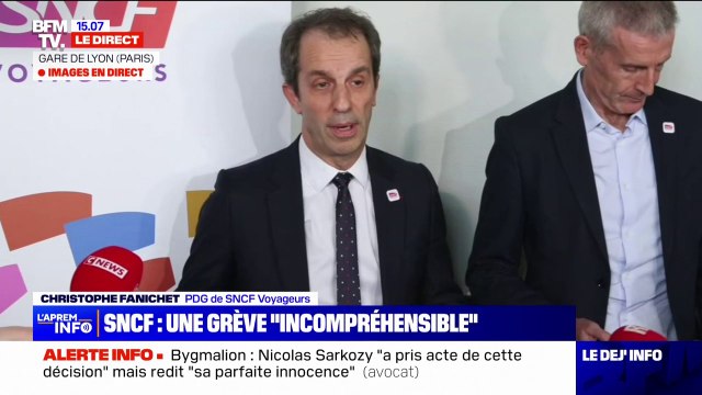 SNCF: Cette grève, je ne la comprends pas déclare Christophe Fanichet, PDG de SNCF Voyageurs