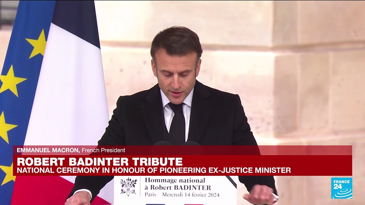 'He was a soul that cried out': Macron pays tribute to Badinter