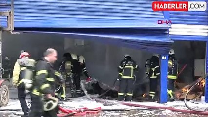 Kocaeli'de kaçak ürünlerin depolandığı depoda yangın çıktı